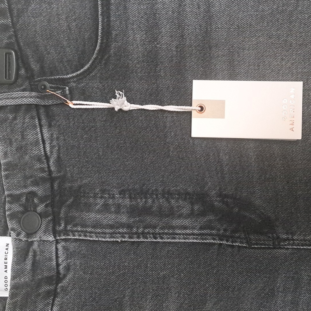 Good American Good Classic High-Rise Jeans Black Wash 14 - Picture 6 of 12